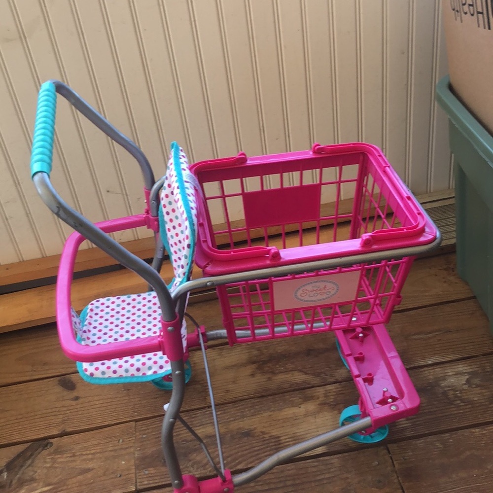 Like new baby doll shopping cart